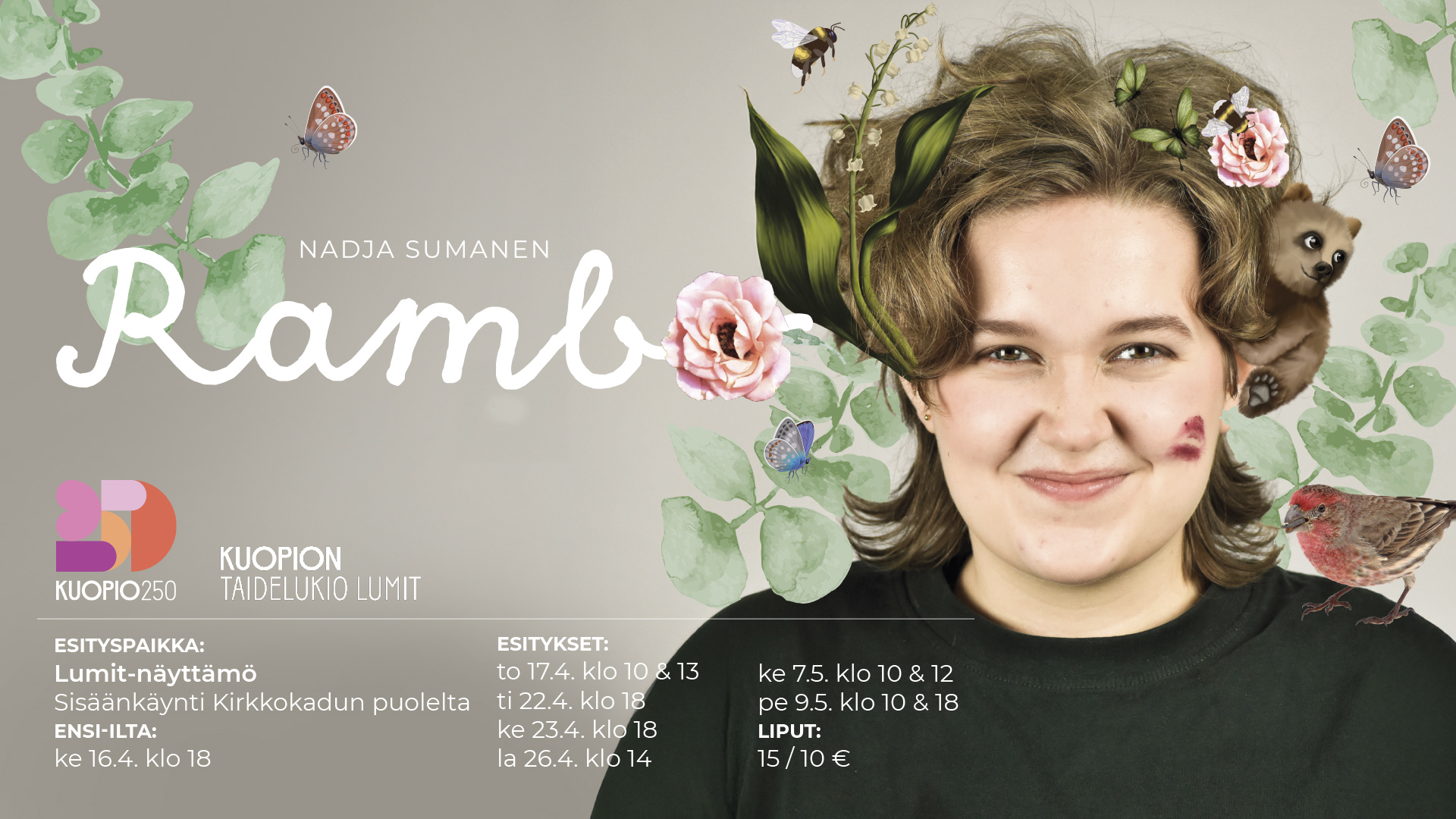 Rambo-näytelmä 16.4.-9.5. (Lumit-näyttämö)