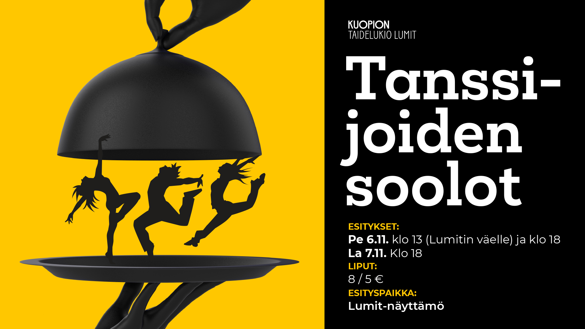 Tanssijoiden soolot perjantaina 6.11. ja lauantaina 7.11.